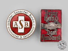 Germany, Third Reich. A Pair Of Labour Badges