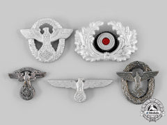 Germany, Third Reich. A Lot Of Visor & Cap Insignia