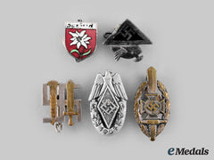 Germany, Third Reich. A Lot Of Lapel & Membership Badges