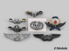 United States. A Lot Of Seven Air Force And Army Badges