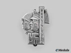 Germany, Third Reich. A Hitler-Mussolini Berlin Roma Pin