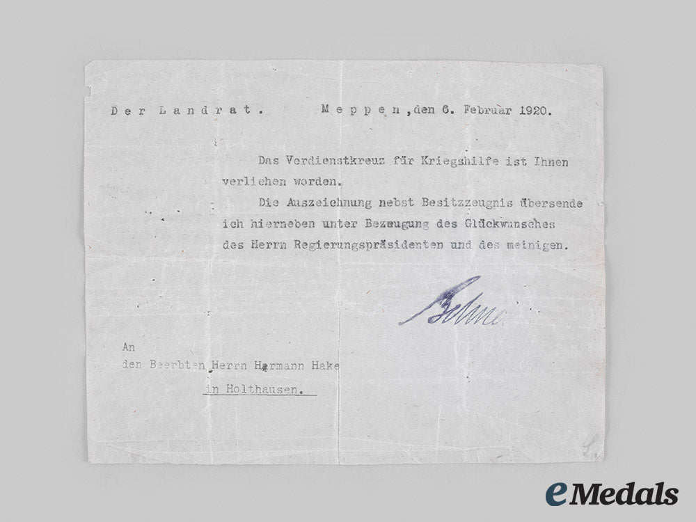 prussia,_imperial._a_merit_cross_for_war_aid_with_documents_to_hermann_hake_m19_27473_2