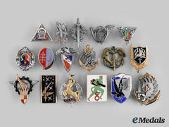 France, V Republic. A Lot Of Seventeen Regimental Badges