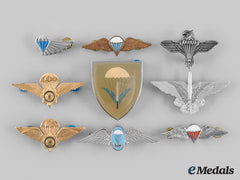 South Africa, Republic. A Lot Of Nine South African Parachutist Badges