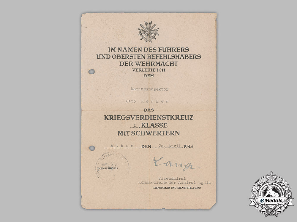 germany,_kriegsmarine._award_documents_issued_to_marinehilfsinspektor,_issued_in_athens_m19_5017_2_1