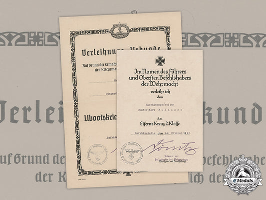germany,_kriegsmarine._a_pair_of_award_documents_to_günter-_karl_fallasch,1942_m19_8889