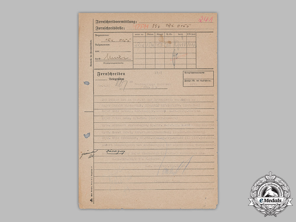 germany,_heer._an_internal_telegram_listing_knight’s_cross_recipients,1945_m19_8898_1