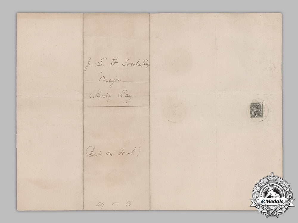 united_kingdom._a_commission_document_to_major_john(_jack)_fowke,54_th(_west_norfolk)_regiment_of_foot,1866_m19_8916