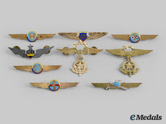 Colombia, Republic. Nine South American Air Force Badges