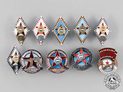 Hungary, People’s Republic. A Lot Of Military Academy Graduation Badges