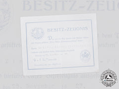 Germany, Weimar Republic. A Bavarian Prince Alfons Badge Certificate To Leo Zink, 1927