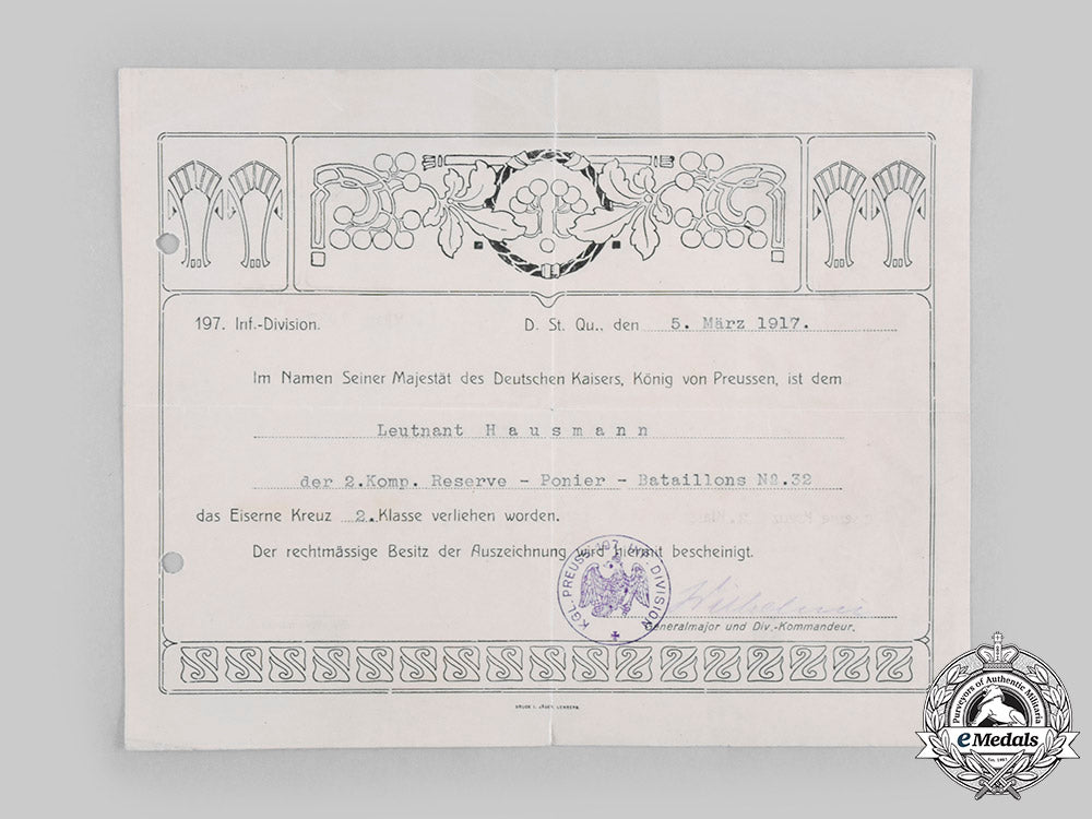 germany,_imperial._a1914_iron_cross_ii_class_by_neun_with_award_document_to_leutnant_hausmann_m20_119_emd5022