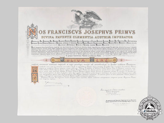 austria,_imperial._a_large_order_of_the_iron_crown_iii_class_knight’s_cross_certificate_in_latin_to_bank_director,1885_m20_1352_mnc3435
