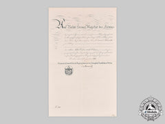 Prussia, Kingdom. A Red Eagle Order Iv Class Document, 1866