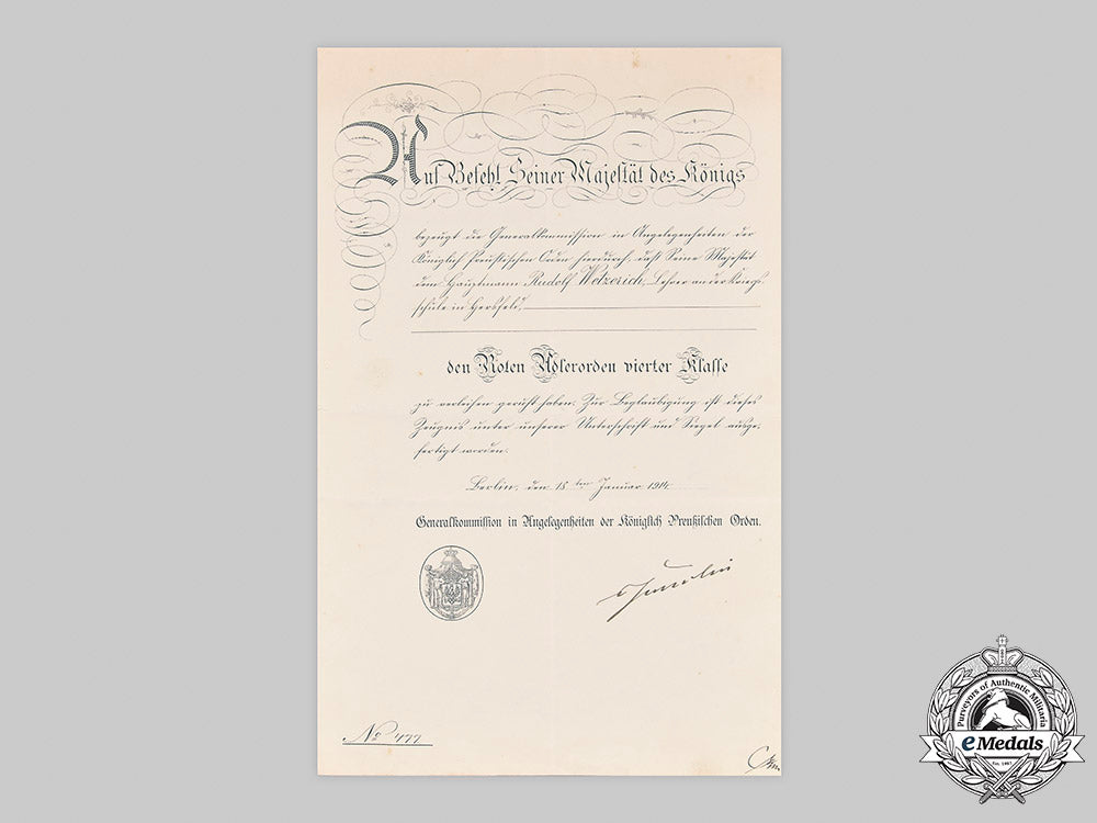 germany,_imperial._award_documents_to_regimental_commander,_oberstleutnant_wetzerich_m20_1595_mnc2728_1_1_1