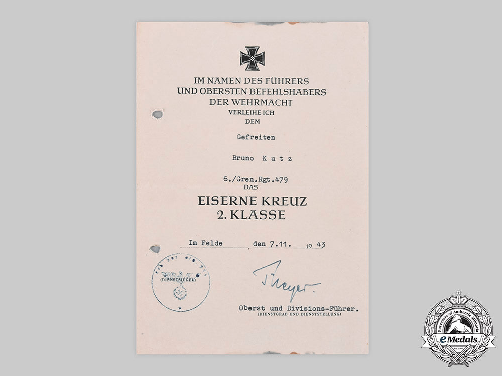 germany,_heer._a1939_iron_cross_ii_class_award_document_to_gefreiter_bruno_kutz_m20_469_emd8513