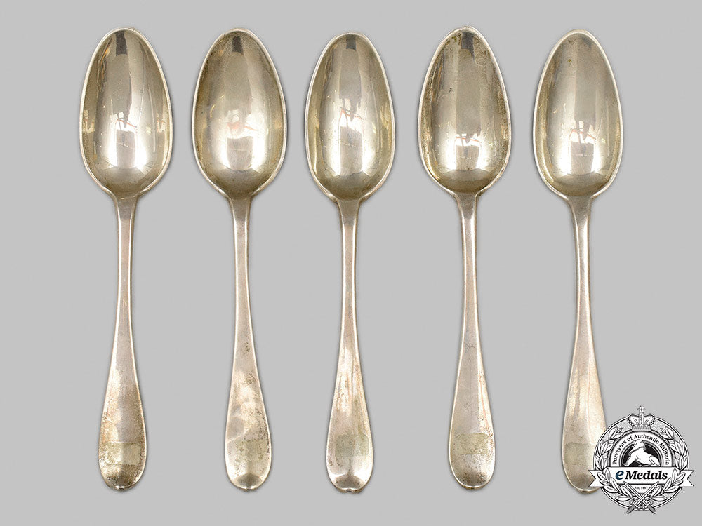 germany,_hohenzollern._a_lot_of_five_hohenzollern_silver_table_spoons,_c.1910_m21__mnc1655