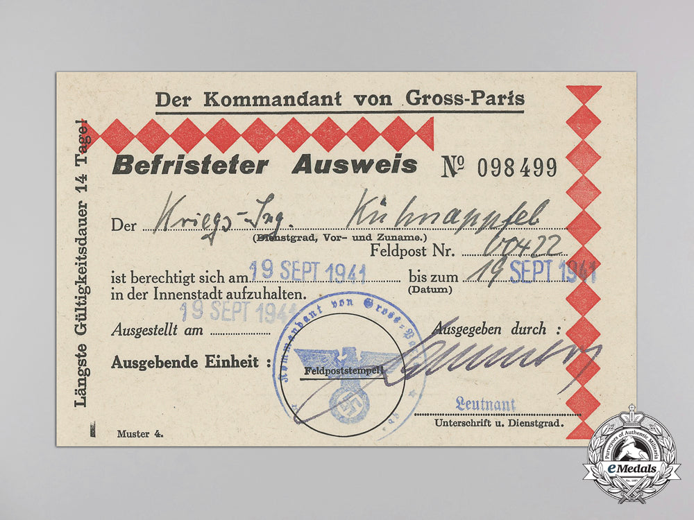 a_group_of_documents&_awards_to_the26_th_panzer_division_m_014