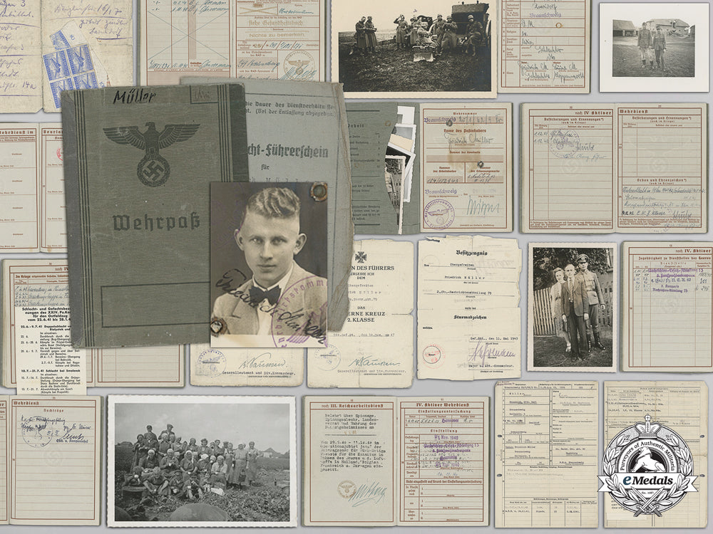 germany,_heer._a_wehrpass&_awards_documents_to_the4_th_panzer_division;_kurland_cufftitle_m_940