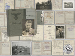Germany, Heer. A Wehrpass & Awards Documents To The 4Th Panzer Division; Kurland Cufftitle