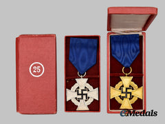 Germany, Third Reich. A Pair Of Civil Service Long Service Awards, With Cases