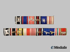 Germany, Third Reich. A Pair Of Ribbon Bars, Post-1945 Manufacture