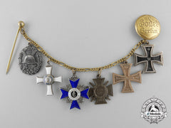 A First War German Imperial Miniature Medal Chain By Godet