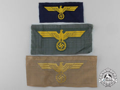 Three Kriegsmarine Cloth Eagles
