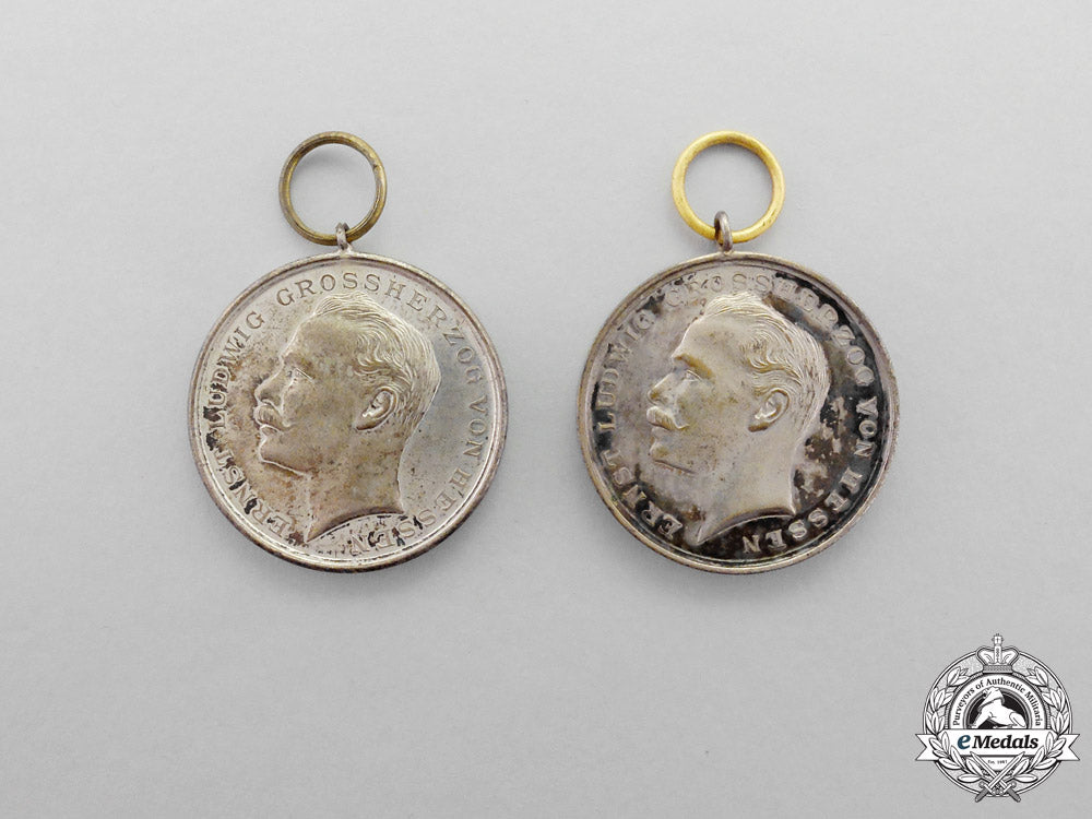 hesse-_darmstadt._two_ernst_ludwig_civil_and_military_medals_o_491_1