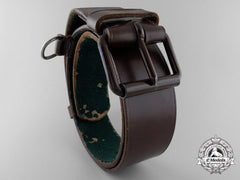 A Brown Forestry Belt With Single Open Claw Buckle