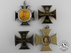 Four First War German Memorial Iron Cross Badges