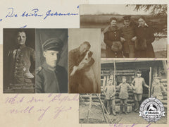 Five First War Imperial German Airmen Postcards