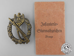 A Mint Bronze Grade Infantry Badge With Packet Of Issue By Josef Feix & Sohn