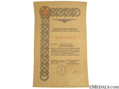 Qualification Document Of A Croatian Pilot 1942