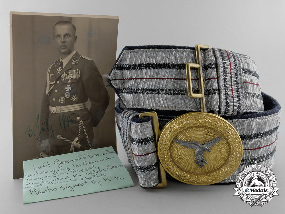 A Luftwaffe General's Brocade Belt & Buckle Belonging To Kc Winner