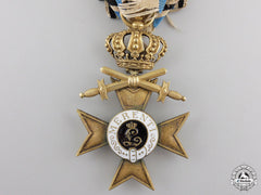 A Bavarian 1St Class Military Merit Cross With Crown & Swords