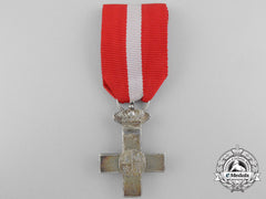 A Spanish Order Of Military Merit; Silver Cross With Red Distinction 1886-1931