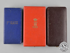 Belgium, Kingdom. Three Medal Cases
