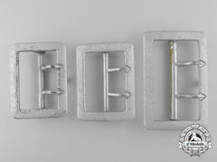 Three Dual-Prong Open Claw Army (Heer) Officers' Belt Buckles
