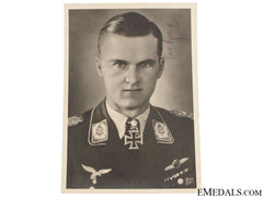 Signed Kc Winner Postcard - Pilot Lutzow