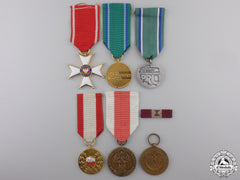 Six Polish Orders, Medals, And Awards