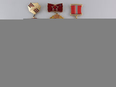 Six Russian & Hungarian Medals And Badges