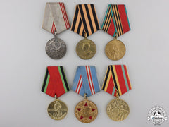 Six Soviet Medals, Decorations And Awards
