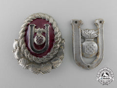 A Set Of Croatian Second War Ustasha Officer Cap Badges