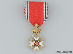 The Royal Norwegian Order Of St. Olav Miniature; Type Ii