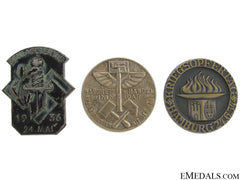 Three German Tinnies & Badges