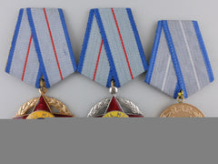 Three Romanian Socialist Military Merit Awards