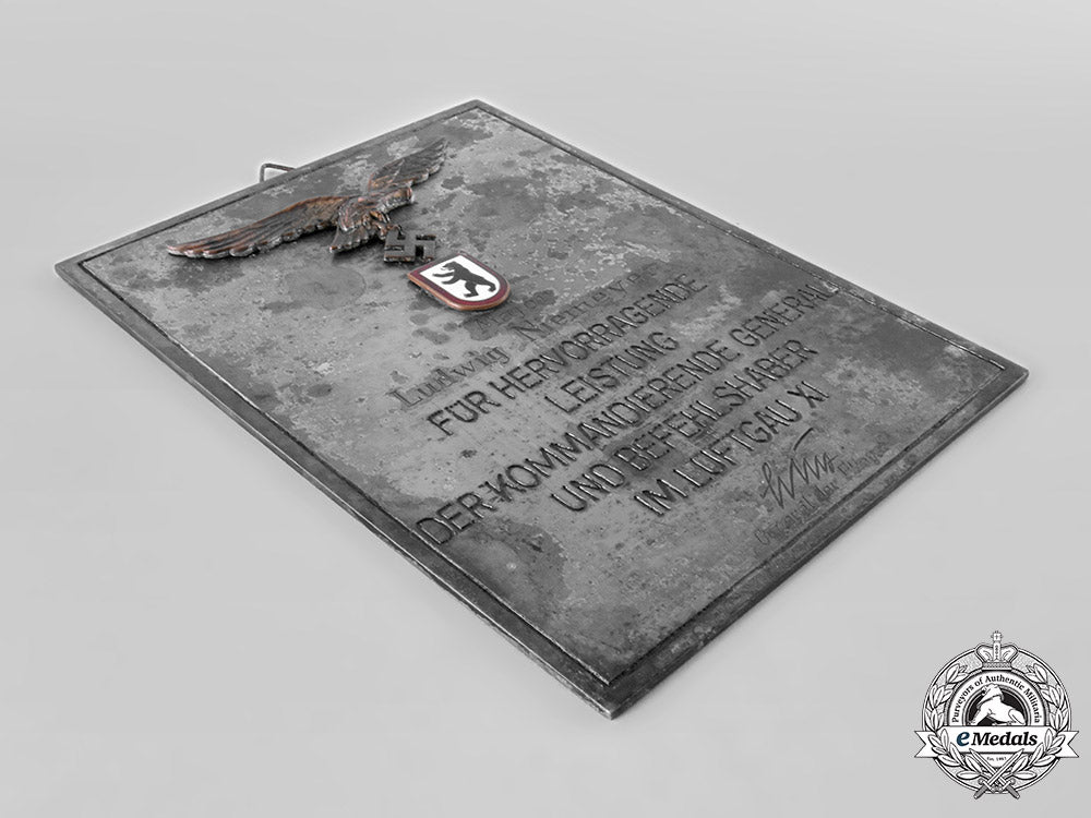 germany,_luftwaffe._a_luftgau_xi_honour_plaque_to_major_ludwig_niemeyer_tst_4_lo_027