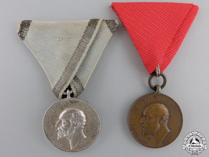 two_bulgarian_tsar_ferdinand_i_medals_for_merit_two_bulgarian_ts_5531467ed29c1