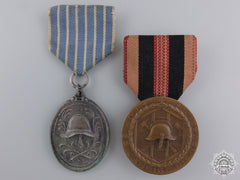 Two German State Fire Service Medals